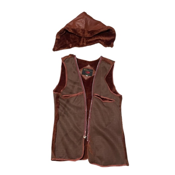 Vintage 70/80s Fantastic International of CA Leather Coat w/ Hood & Liner Sz 40‎ - Picture 3 of 10